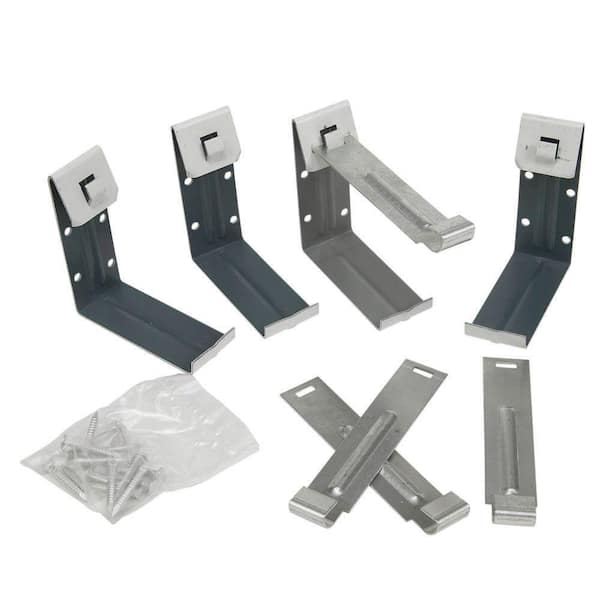 Amerimax Home Products 5 in. White Galvanized Fascia Brackets (4-Pack)