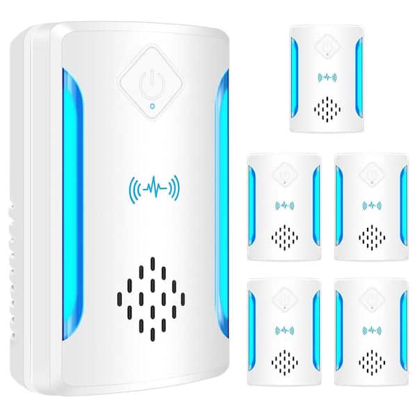 Misopily 3-5-Watt White Ultrasonic Indoor Pest Repellent Plug with 2-Mode Switching for Mice, Roach, Mosquitoes, Flies (6-Pack)