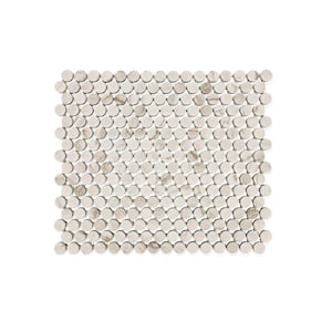 EpicClean Milton Diamond Matte 13 in. x 11 in. Glazed Ceramic Penny Round Mosaic Tile (1.06 sq. ft./Each)
