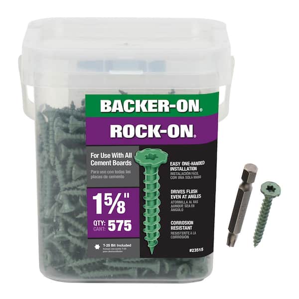 Backer-On #9 x 1-5/8 in. Star Drive Serrated Head Cement Board Screws (575-Pack)
