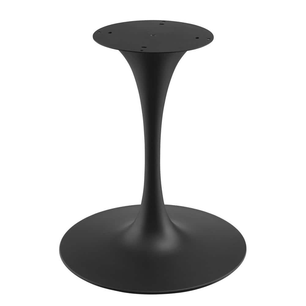 Modern Mid-Century 60" Oval Marble & Wood Dining Table in Black