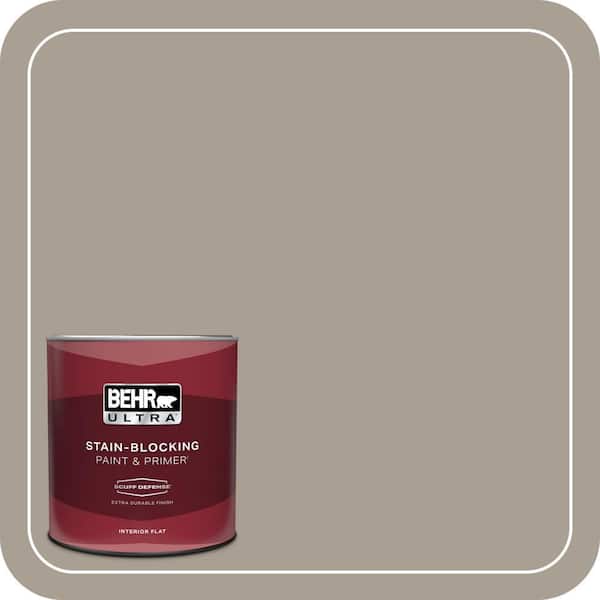 BEHR ULTRA 1 qt. #T12-12 Jackal Extra Durable Flat Interior Paint & Primer