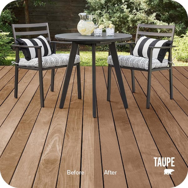 8 oz. #ST-153 Taupe Semi-Transparent Waterproofing Exterior Wood Stain and Sealer Sample