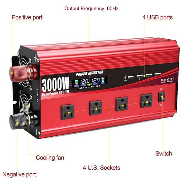 Inversor 12v 24v To 220v Modified Sine Wave Off Grid Inverter 500w