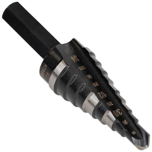 Impact Step Bit Klein Tools #14 3/16 in. to 7/8 in. Step Drill Bit, Impact Shaft ...