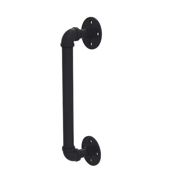 Allied Brass Pipeline Collection 8 in. Center-to-Center Door Pull in Matte Black