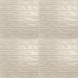 Spanish Lineas Ceramic 8"x 8"x 8mm Wall Tile Case - Beige Gray (25 PCS, 11 Sq. Ft.)