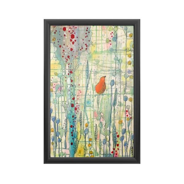 Trademark Fine Art "Alpha" by Sylvie Demers Framed with LED Light Abstract Wall Art 24 in. x 16 in. - The Home Depot