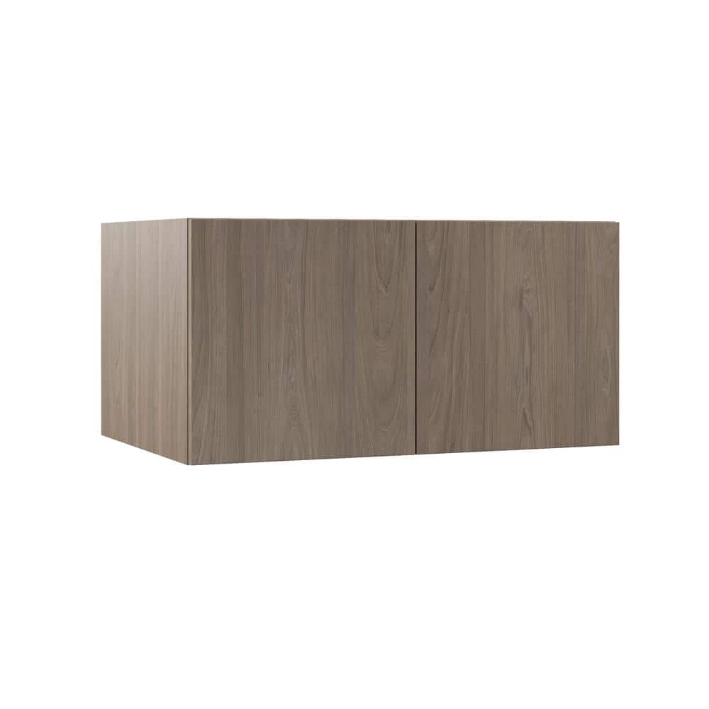 Designer Series Edgeley 36 in. W x 24 in. D x 18 in. H Assembled Slab Deep Wall Bridge Kitchen Cabinet in Driftwood price history on PriceWatchPro