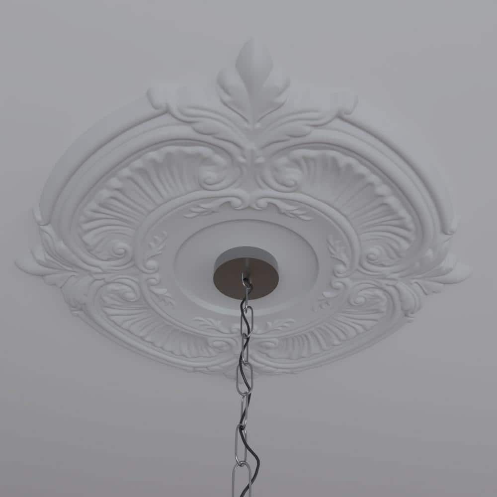 22" White Thermoformed PVC Decorative Ceiling Medallion