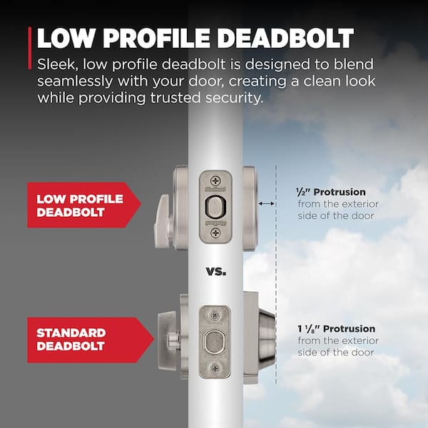 Kwikset Sora Satin Nickel Keyed Entry 2.19 in. Door Knob and