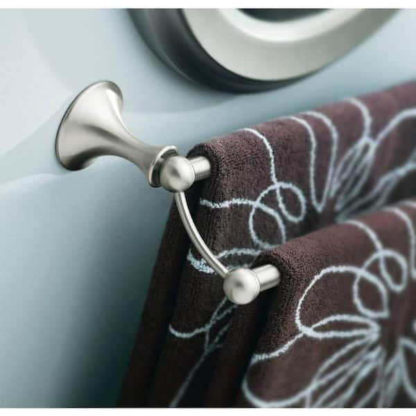 Lounge 24 in. Double Towel Bar in Brushed Nickel