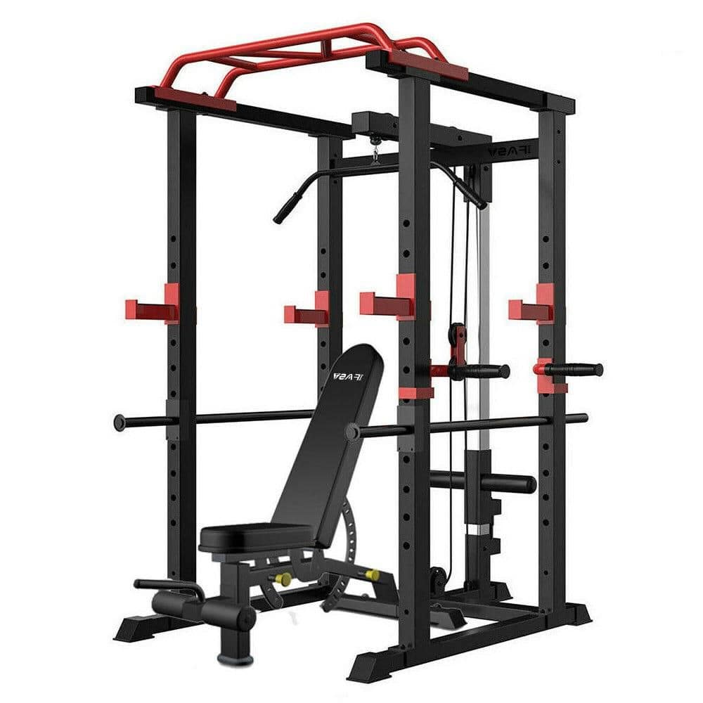 1000 lb. Power Cage with Lat Pulldown and Safety Bar for Home Gym Strength Training durable construction price history on PriceWatchPro