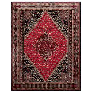Sonoma Gabriella Black/Beige/and Gold 7 ft. 10 in. x 10 ft. Medallion Viscose Area Rug