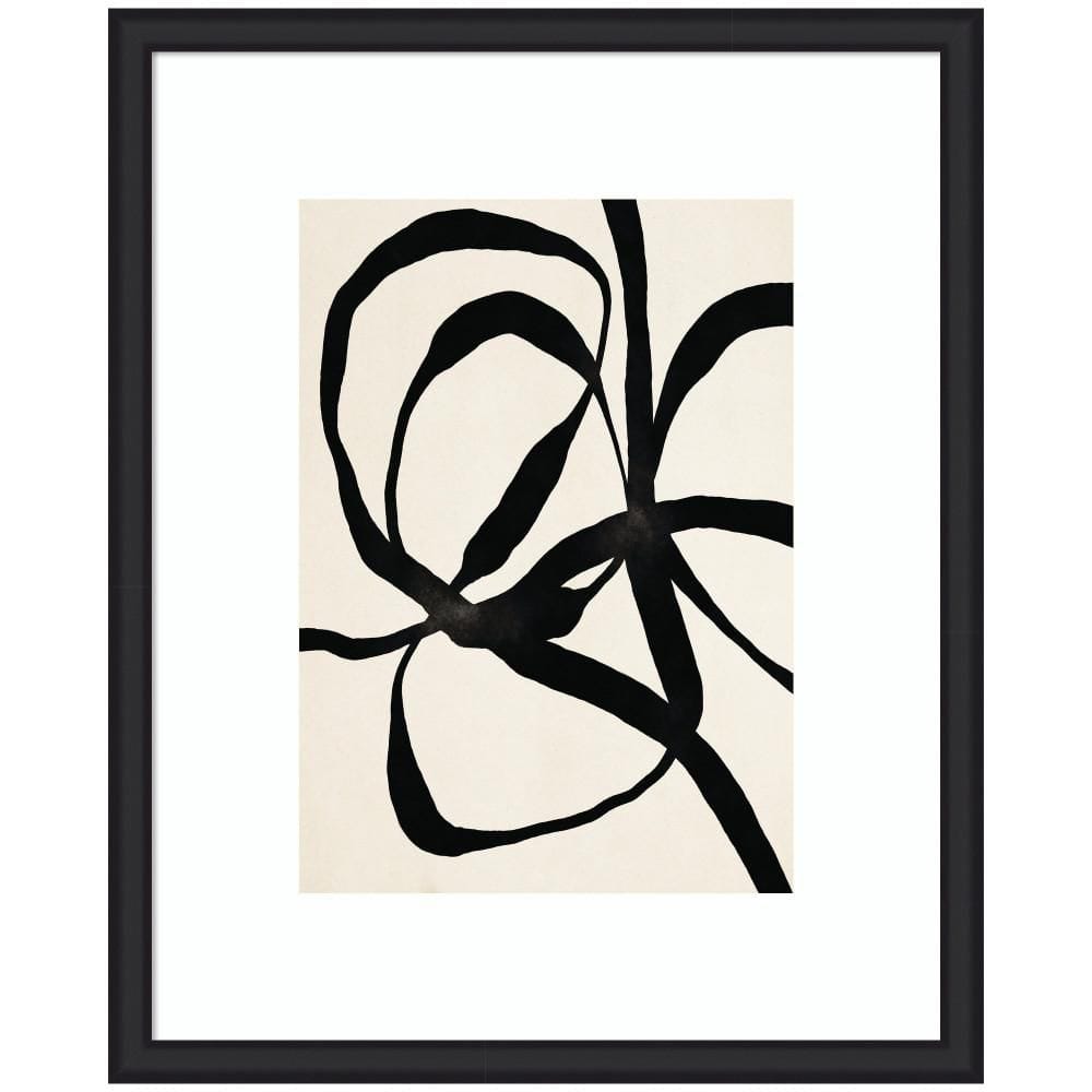 "Oliver ""Black Twist 1"" by Alicia Bock Abstract Framed Art Print 43 in. x 35 in." price history on PriceWatchPro