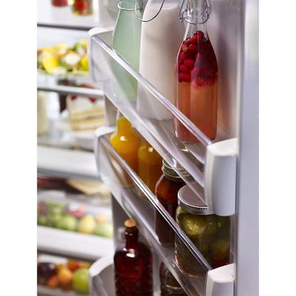 KitchenAid KSBS25IVBL 24.5 cu. ft. Side by Side Refrigerator with  Adjustable Slide-Out Shelves, SatinGlide FreshChill Locker, External  Ice/Water Dispenser, In-Door-Ice Dispensing System, PuR Filtratio