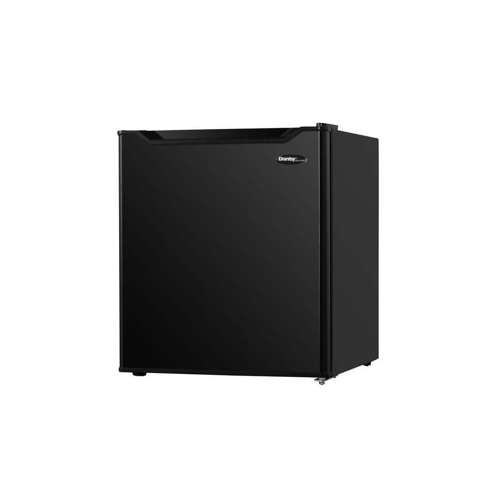 Black Compact Energy Star Mini Fridge with Reversible Door