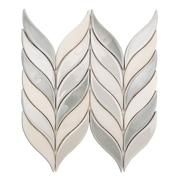 Ivy Hill Tile Delphi Sprig Tundra 3 in. x 0.39 in. Marble