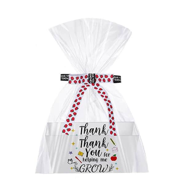 Unbranded 6 Set Teacher Appreciation Gift Baskets Empty Thank You Boxes Graduation End of Year Gift Bags with Bow Ribbons