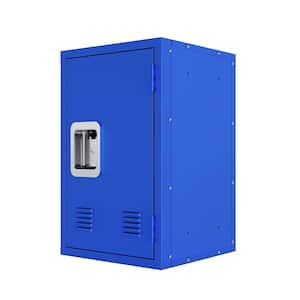 1-Tier Steel School Locker in Blue, Detachable Compact Storage Cabinet (15 in. D x 15 in. W x 24 in. H)
