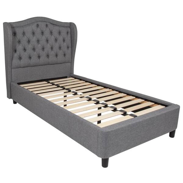 Carnegy Avenue Light Gray Twin Platform Bed