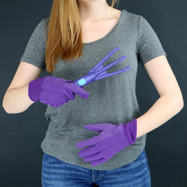 Women's Large Garden Jersey Gloves (2-Pack)