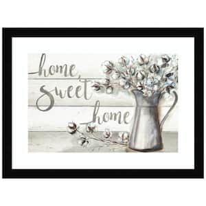 ''Farmhouse Cotton Home Sweet Home'' by Tre Sorelle Studios 1-Piece Framed Giclee Typography Art Print 13 in. x 17 in.