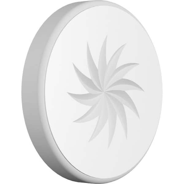 Ekena Millwork 7 in. W x 7 in. H x 1 in. P Standard Grayson Spiral Rosette with Rounded Edge