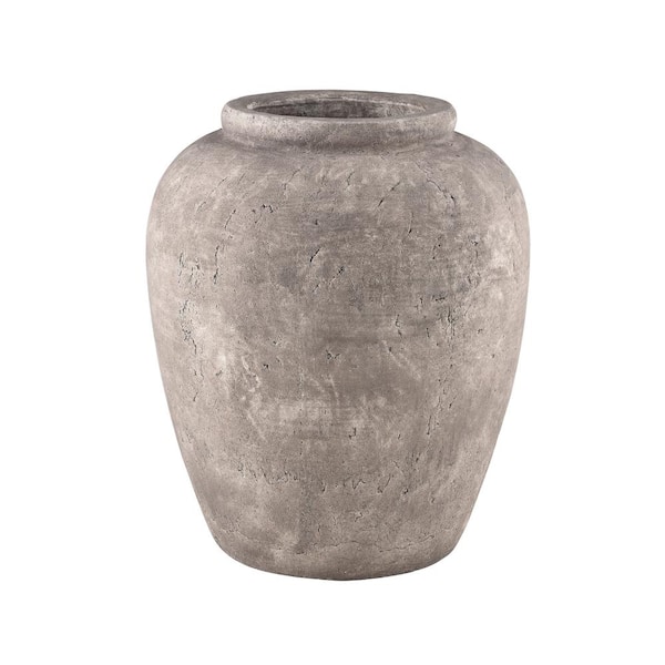 Unbranded Rio Verde Terracotta 6 in. Decorative Vase in Gray - Medium