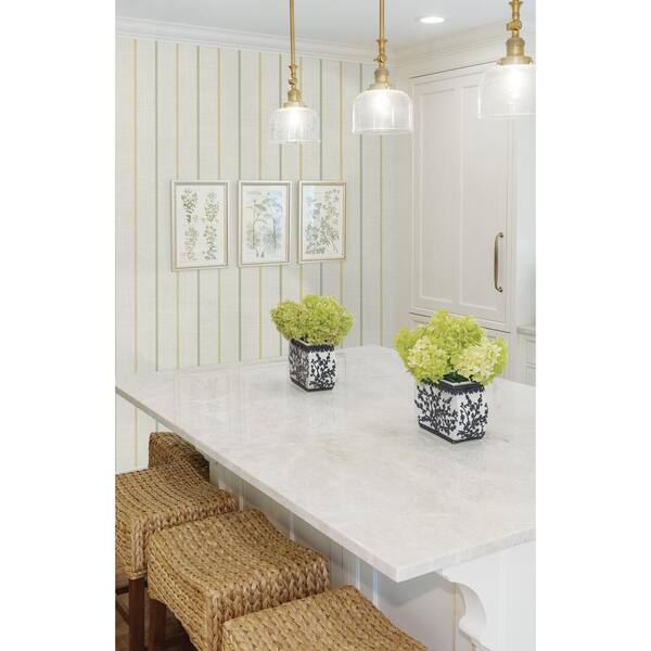 Dandelion and Pomme Andree Stripe Paper Unpasted Nonwoven Wallpaper Roll 60.75 sq. ft.