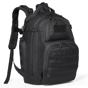 Tactical Backpack, 17.72 in. Black Backpack Tactical with Molle Design and Sponge Pad, Army Assault Pack Bag