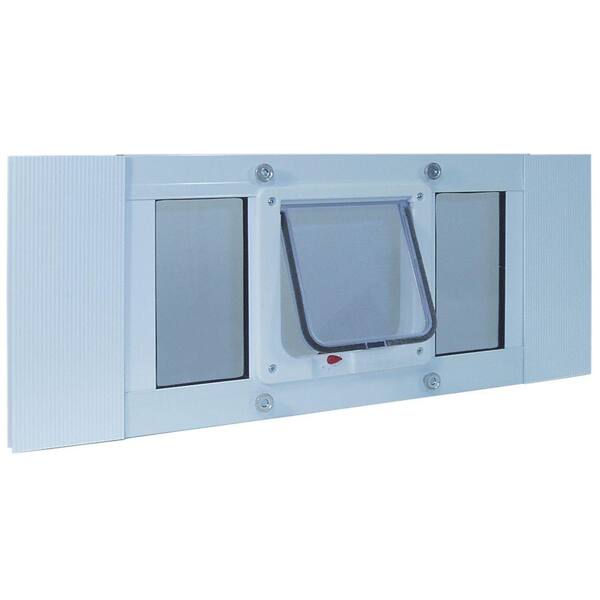 horizontal window insert cat door