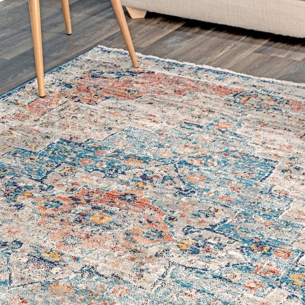nuLOOM Sawyer Flourishing Medallion Multi 8 ft. x 8 ft nuLOOM Sawyer Flourishing Medallion Multi 8 ft. x 8 ft