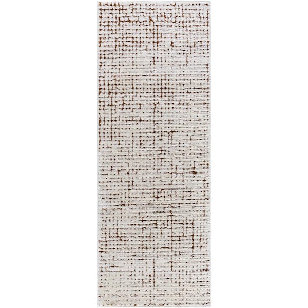 Our PNW Home Cascade Brown Modern 3 ft. x 7 ft. Indoor Area Rug