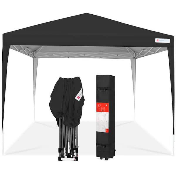 Best Choice Products 10 ft. x 10 ft. Black Portable Adjustable Instant Pop Up Canopy with Carrying Bag