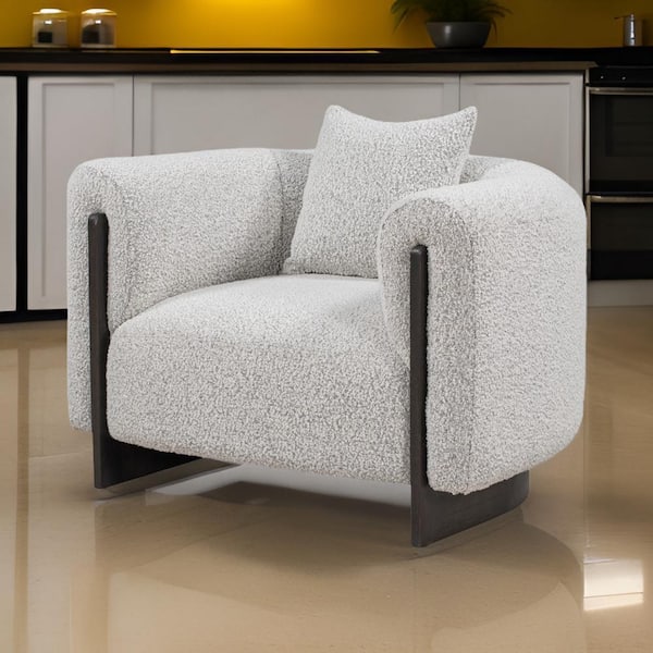 Benjara Lumi Gray and Black Fabric Side Chair
