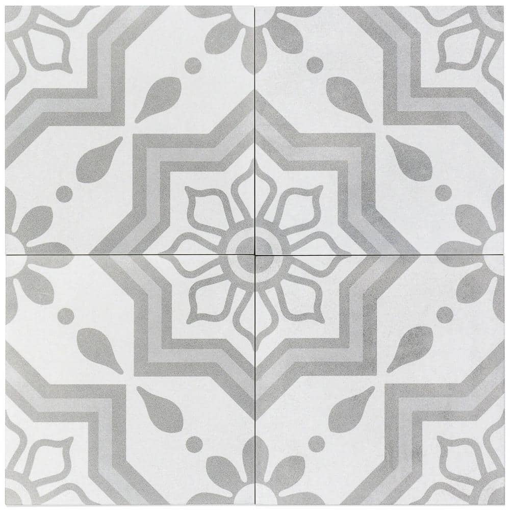 Cabello 9" x 9" Gray Matte Porcelain Tile