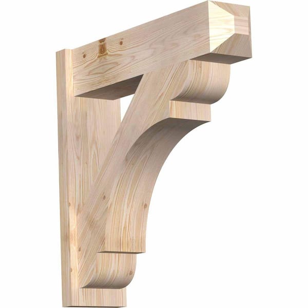 Ekena Millwork 8 in. x 30 in. x 30 in. Olympic Craftsman Smooth Douglas Fir Outlooker