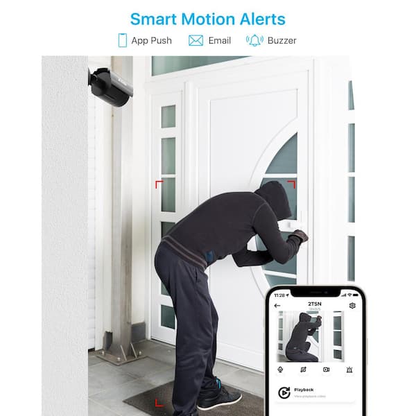 8-Channel 5MP-Lite 2TB DVR Security Camera System with 8-Wired Bullet Cameras, 80 ft. Night Vision