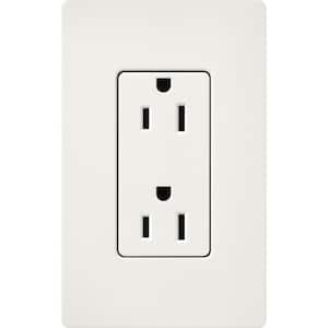 Claro 15 Amp Duplex Outlet, Architectural White (SCR-15-RW)