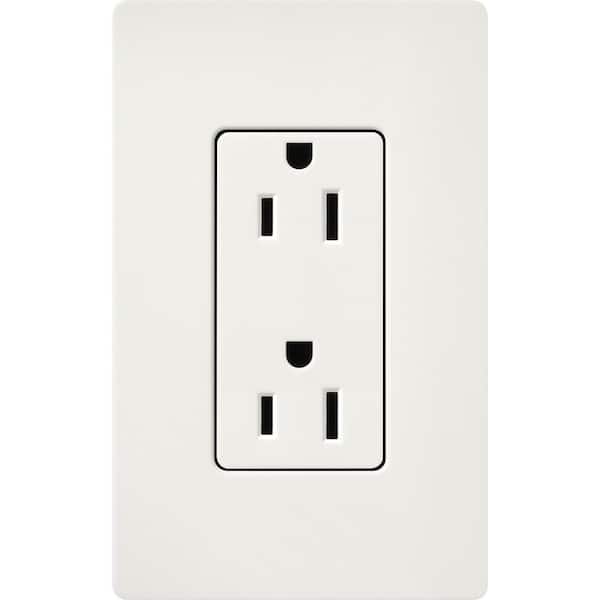 Claro 15 Amp Duplex Outlet, Architectural White (SCR-15-RW)
