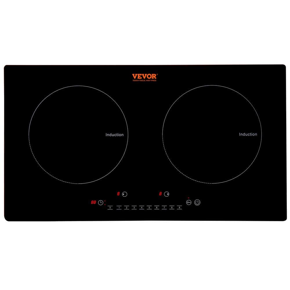 Electric Cooktop 24 in. 2-Elements Ceramic Induction Stove Top 1800-Watt Built-In Magnetic Cooktop, Black price history on PriceWatchPro
