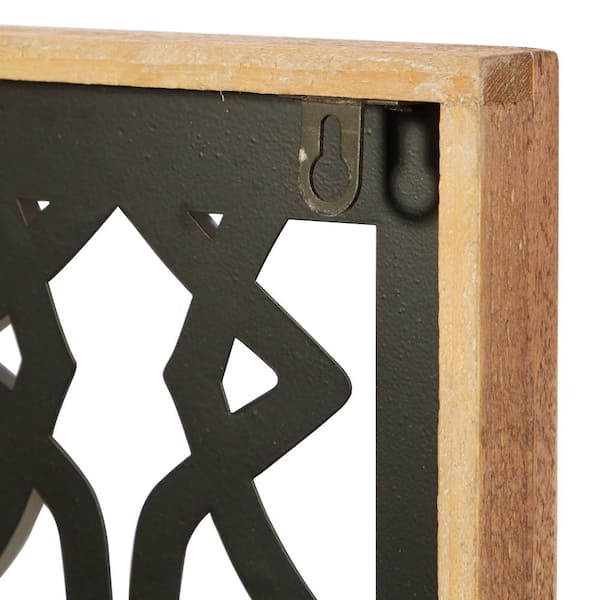 Metal Black Cut-out Geometric Wall Decor (Set of 4)