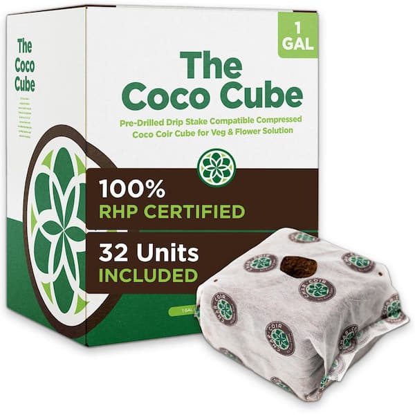 CHAR COIR 32-Count Coco Cube 1 gal. RHP Certified Compressed Coco