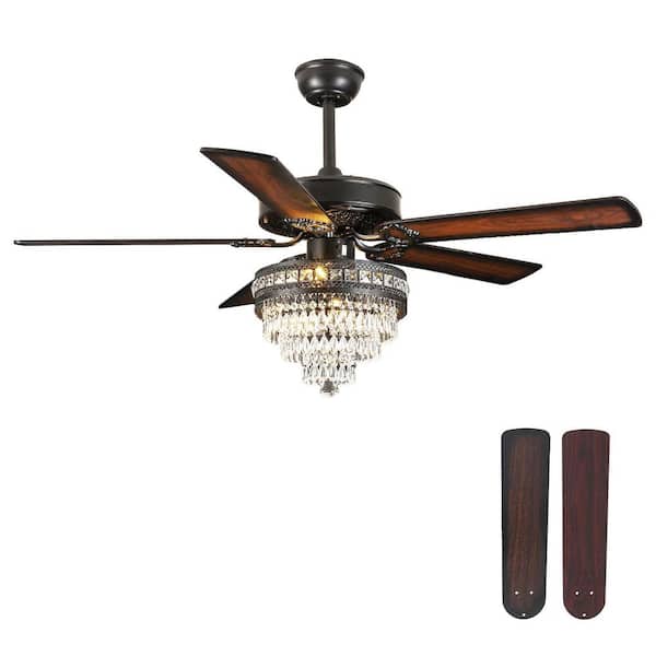 Hampton Bay Holly Springs Low Profile 52 in. LED Indoor Brushed