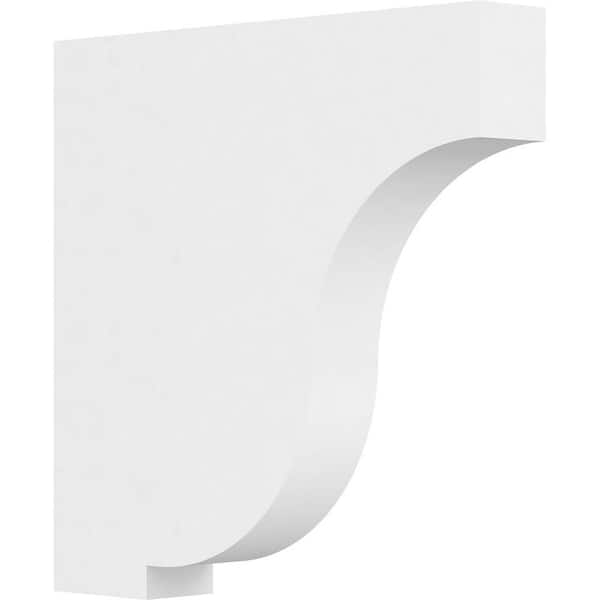 Ekena Millwork 2 in. x 12 in. x 12 in. Standard Van Buren Unfinished Architectural Grade PVC Bracket