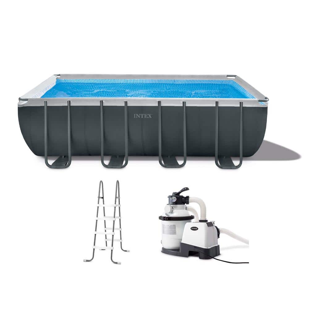 Intex 18Ft x 52In Ultra XTR Rectangular Frame Swimming Pool Set w/Pump Filter  Above Ground Pool