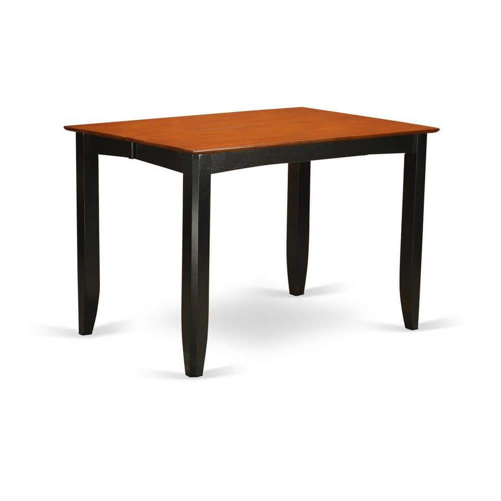 Black and Cherry 7-Piece Square Pub Table Set with High Back Chairs