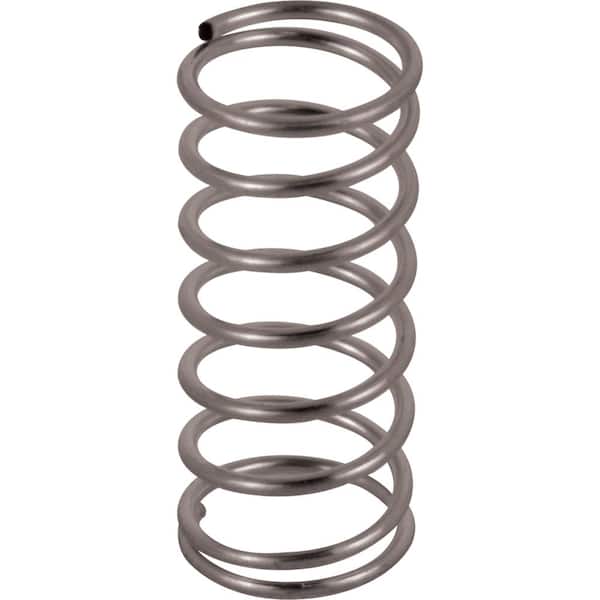 Prime-Line Compression Spring, Spring Steel Construction, Nickel-Plated Finish, .032 GA x 3/8 in. x 3/4 in., (6-Pack)