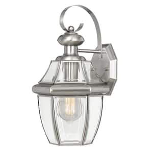 Westport 1-Light Stainless-Steel Outdoor Wall Lantern Sconce